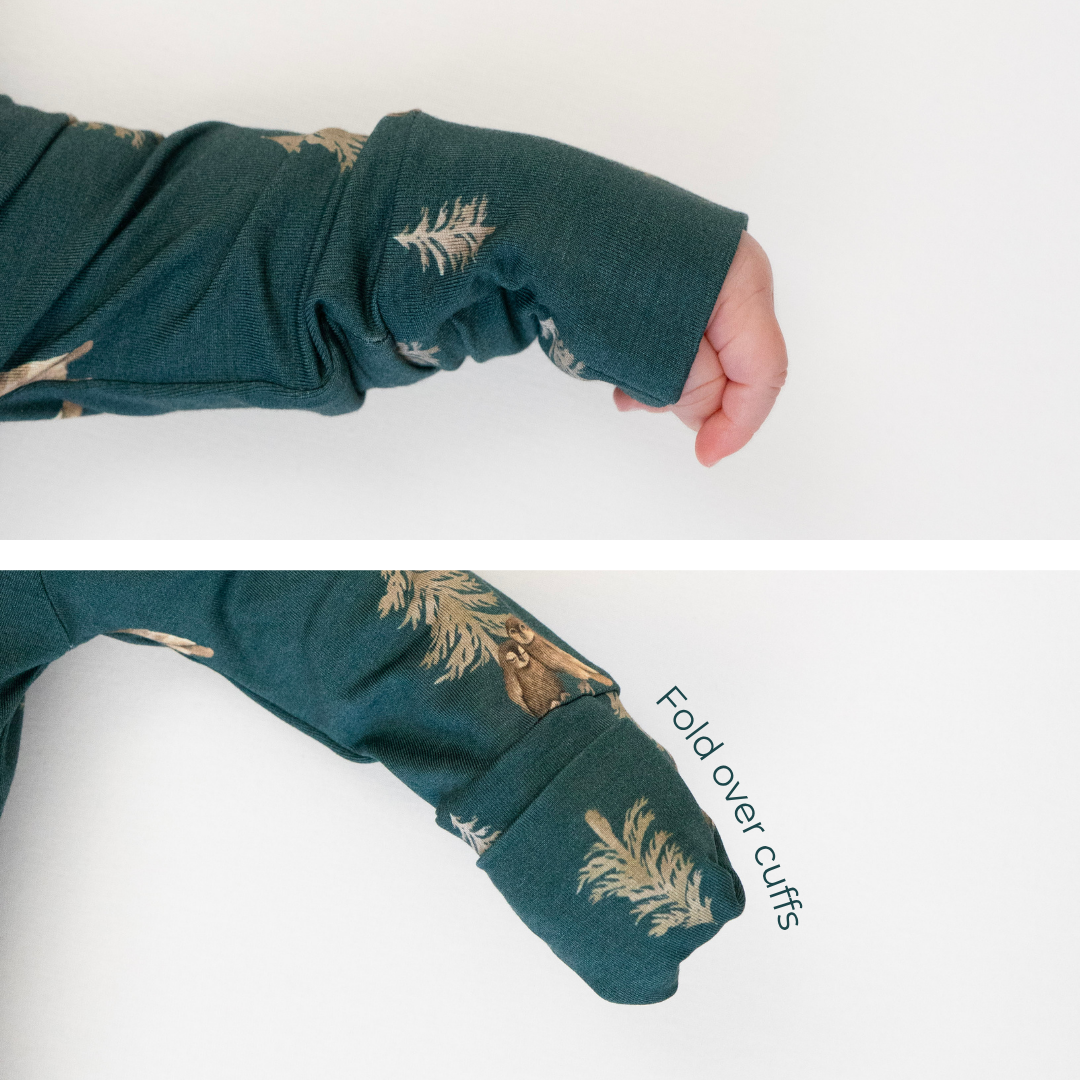 Footed Zipper Sleeper - Owls