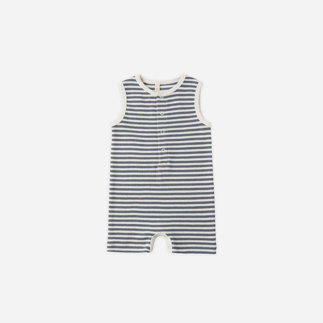 Quincy Mae Ribbed Henley Romper