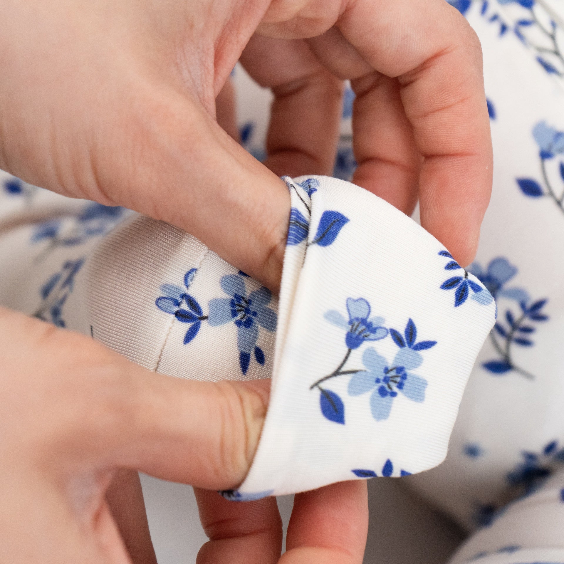 Footed Zipper Sleeper - Bluebells