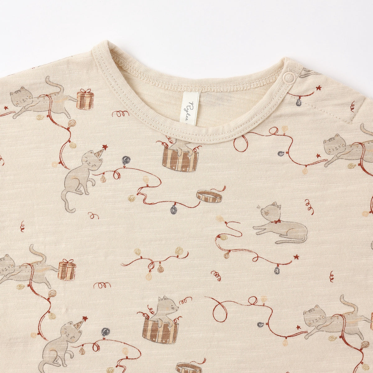 Rylee + Cru Long Sleeve Tee + Pant Set - Kitties