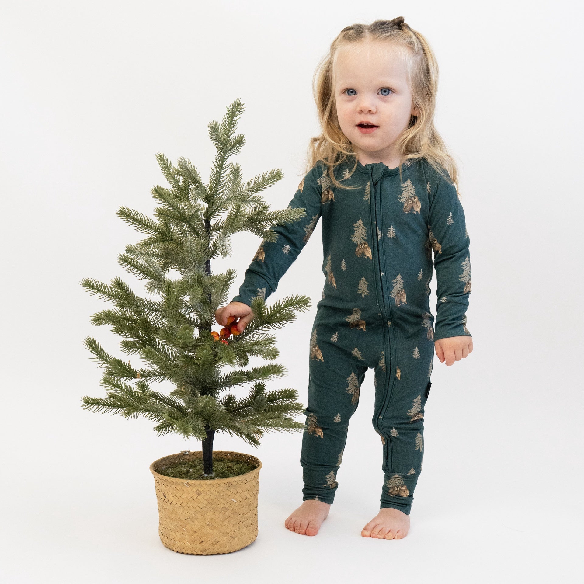 Footless Sleeper with Fold-Over Cuffs - Owls