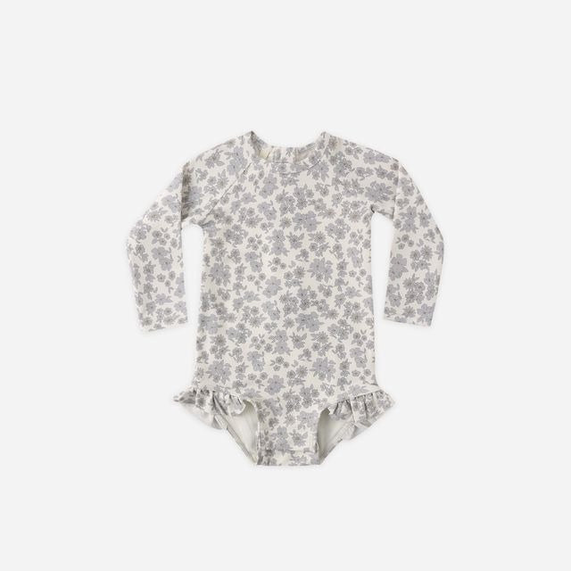 Quincy Mae Olivia Rashguard - Blue Floral