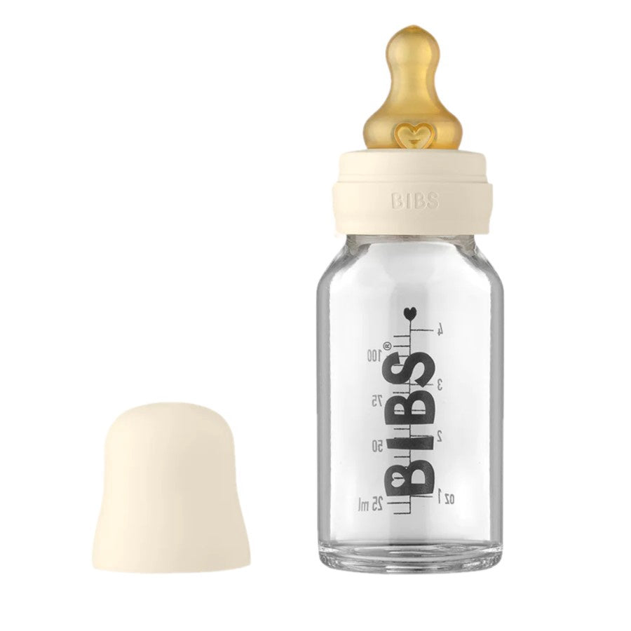 BIBS Baby Glass Bottle Latex Nipple Complete Set - Ivory
