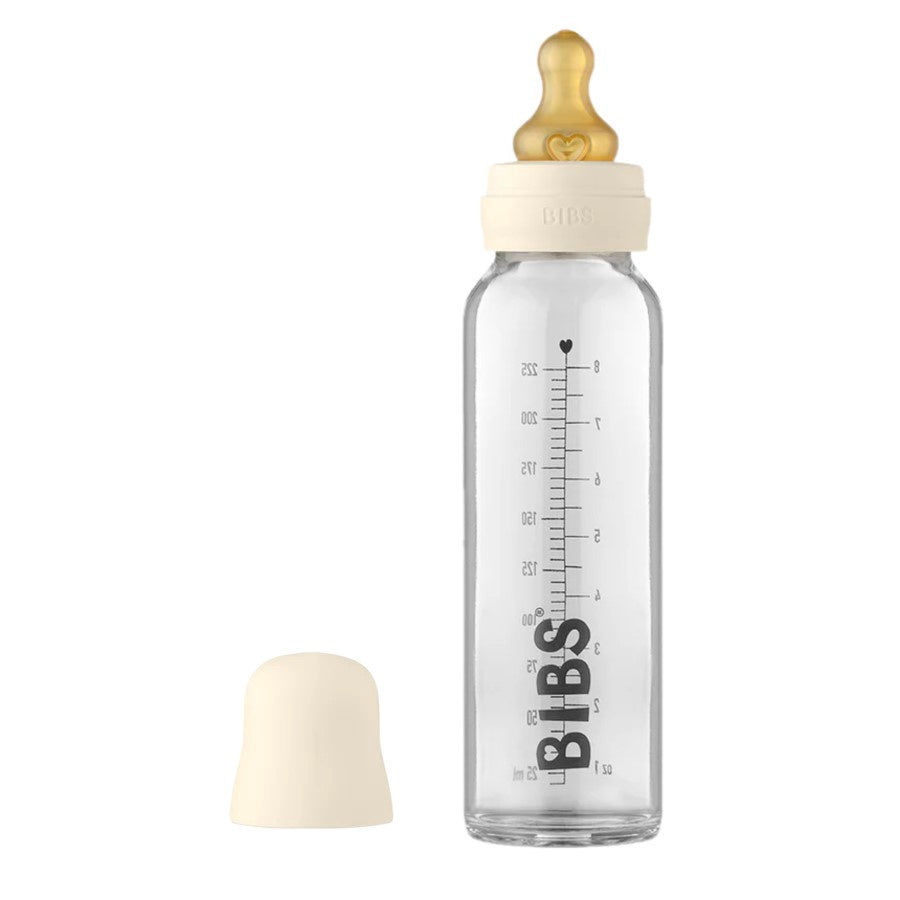 BIBS Baby Glass Bottle Latex Nipple Complete Set - Ivory