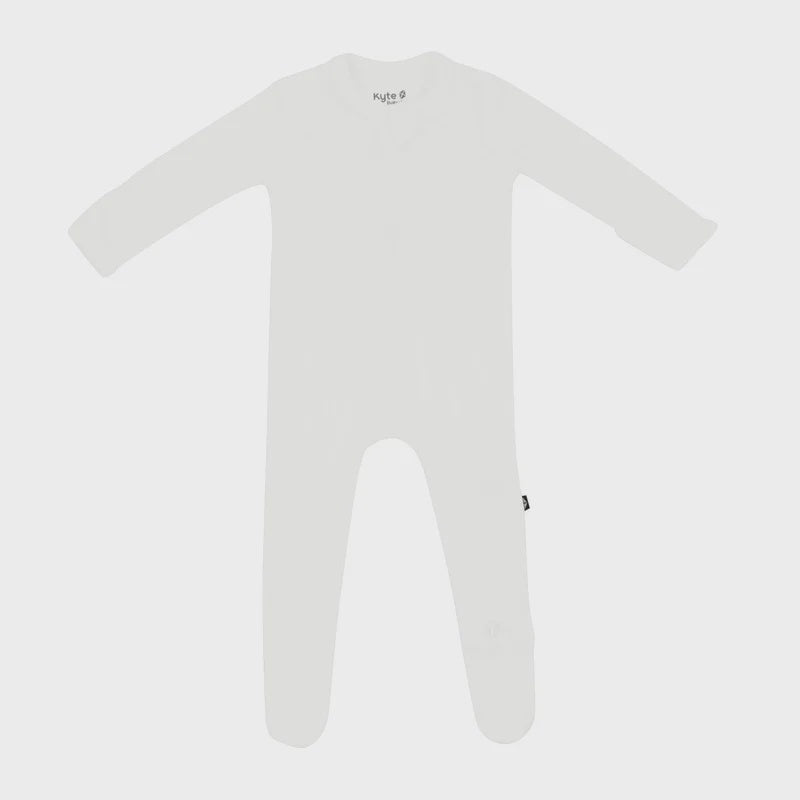 Kyte Baby Ribbed Zippered Footie - Cloud