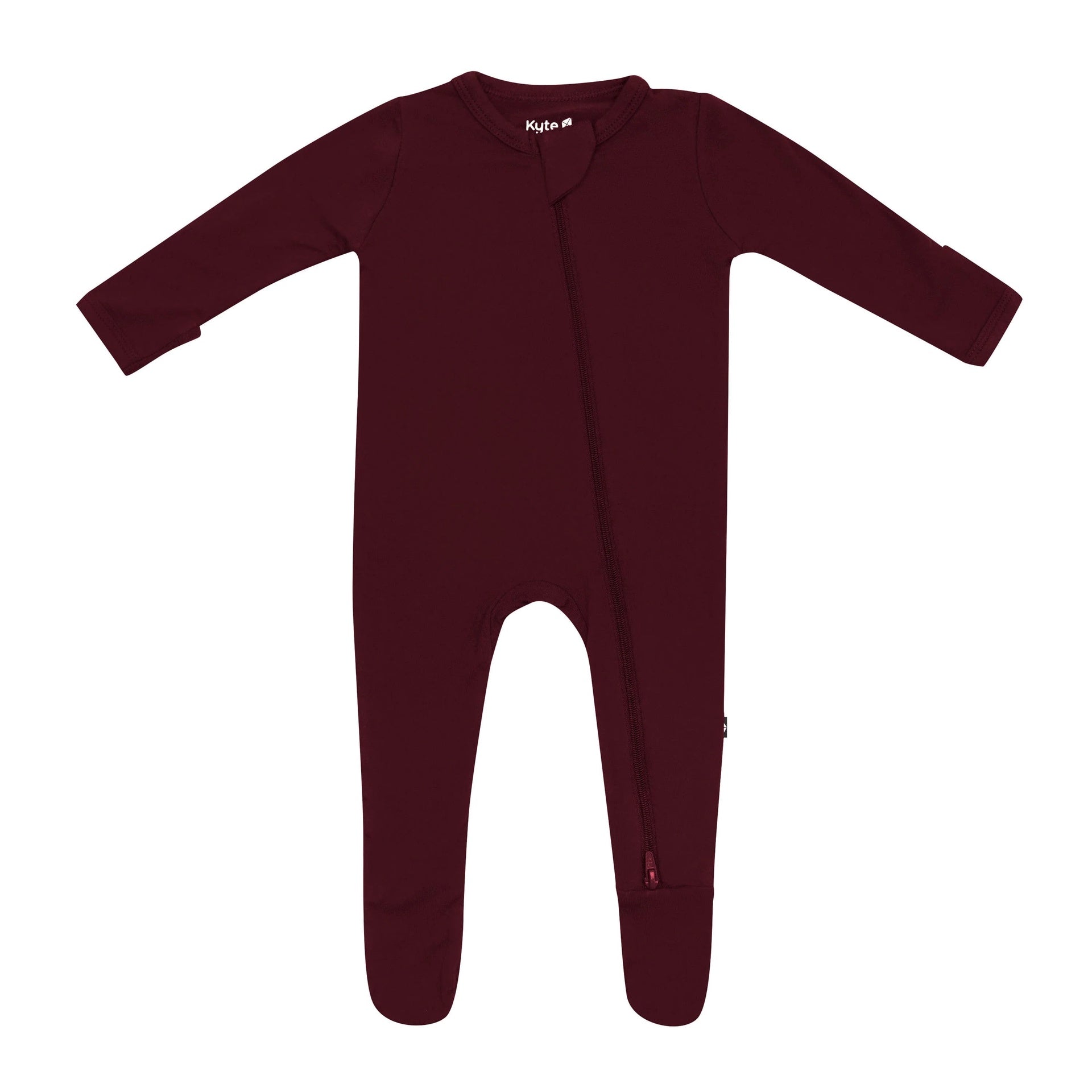 Kyte Baby Zippered Footie - Burgundy