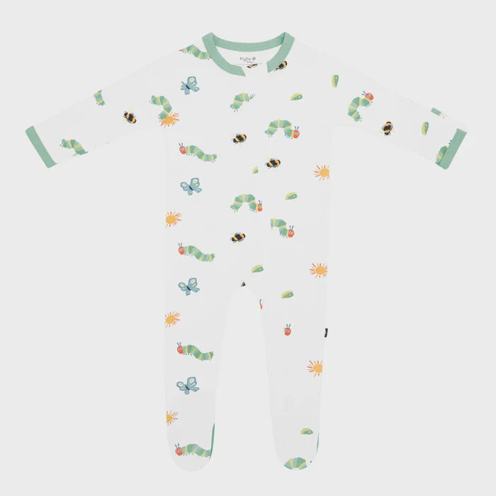Kyte Baby X Eric Carle Zippered Footie - The Hungry Caterpillar and Friends