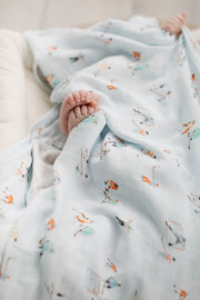 Loulou Lollipop Muslin Swaddle - Ice Hockey