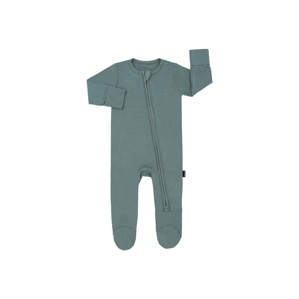 Footed Zipper Sleeper - Leafy Green (FW25)