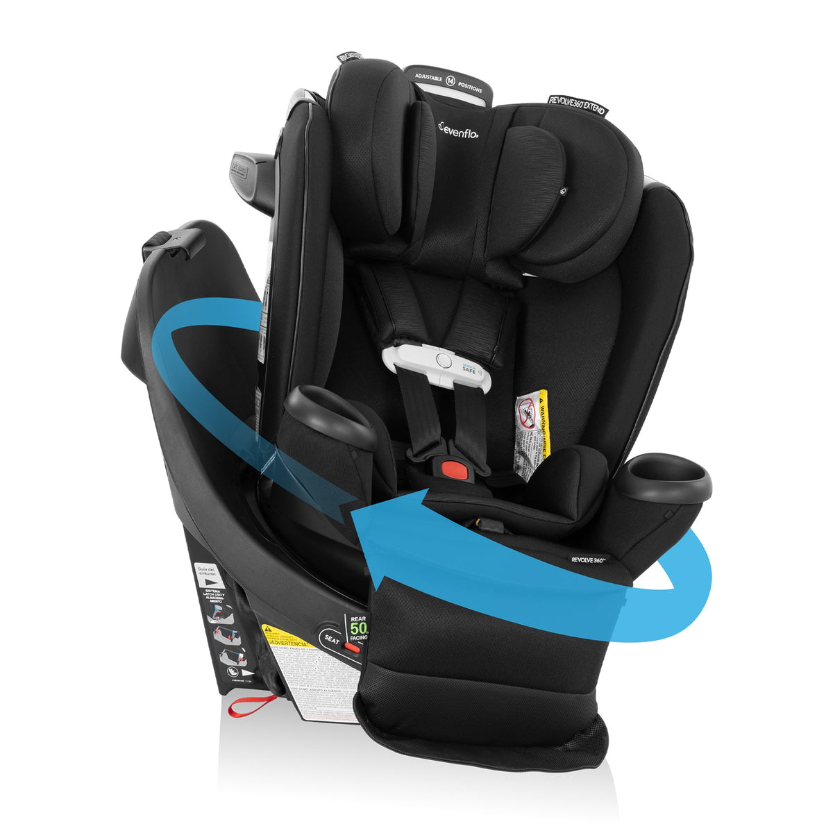 Evenflo Gold Revolve360 Extend All-In-One Rotational Car Seat with Sensorsafe