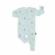 Footless Sleeper with Fold-Over Cuffs - Lighthouse