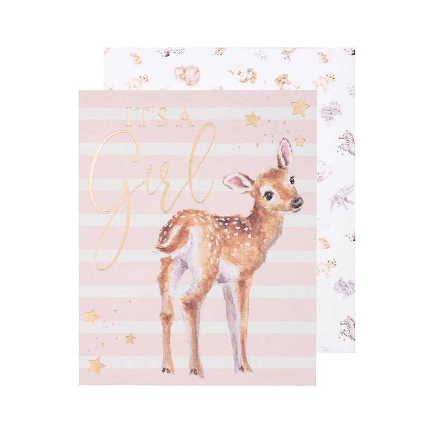 Wrendale Designs Loved Deerly It's a Girl Card
