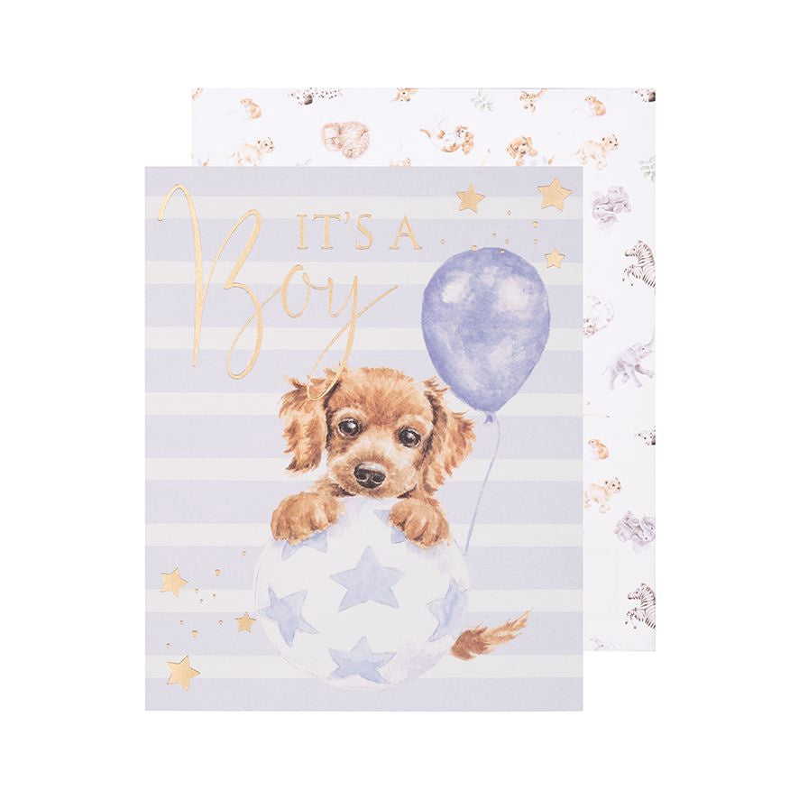 Wrendale Designs Bouncing Boy It's a Boy Card