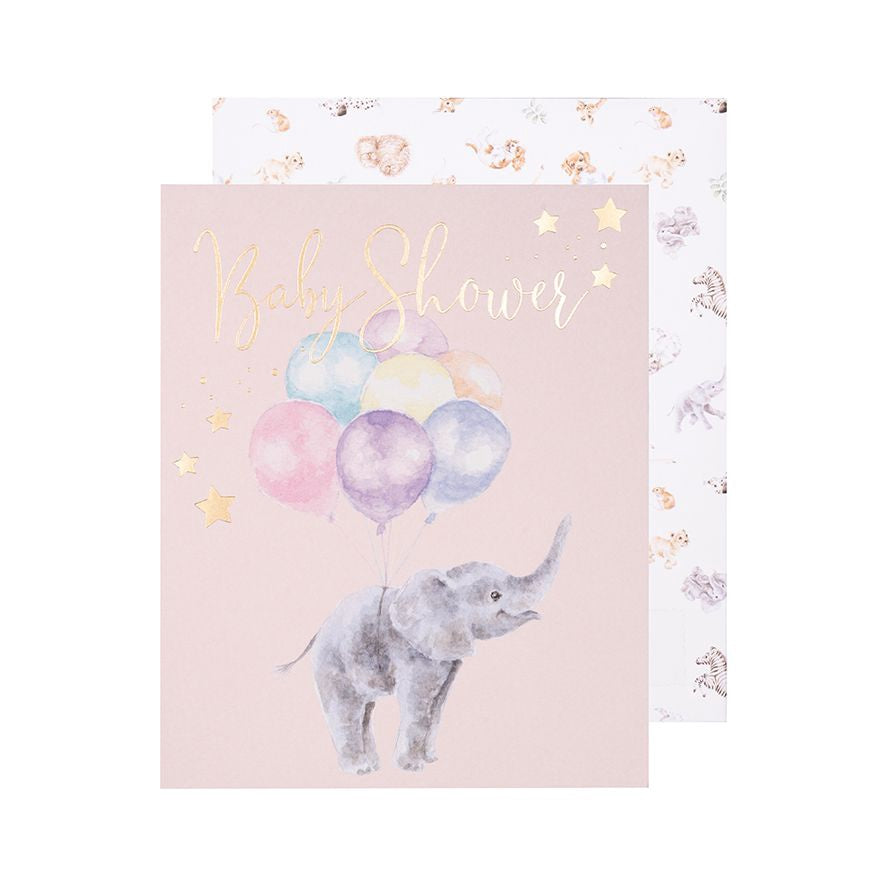 Wrendale Designs Up and Away Baby Shower Card