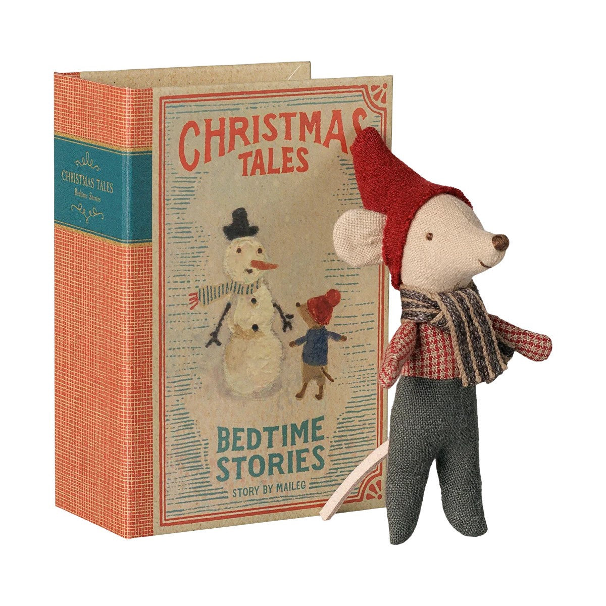 Maileg Christmas Mouse Baby in Book