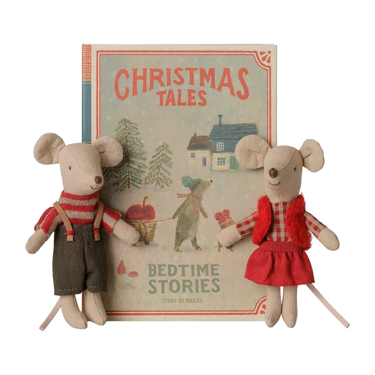 Maileg Christmas Twin Mice in Book
