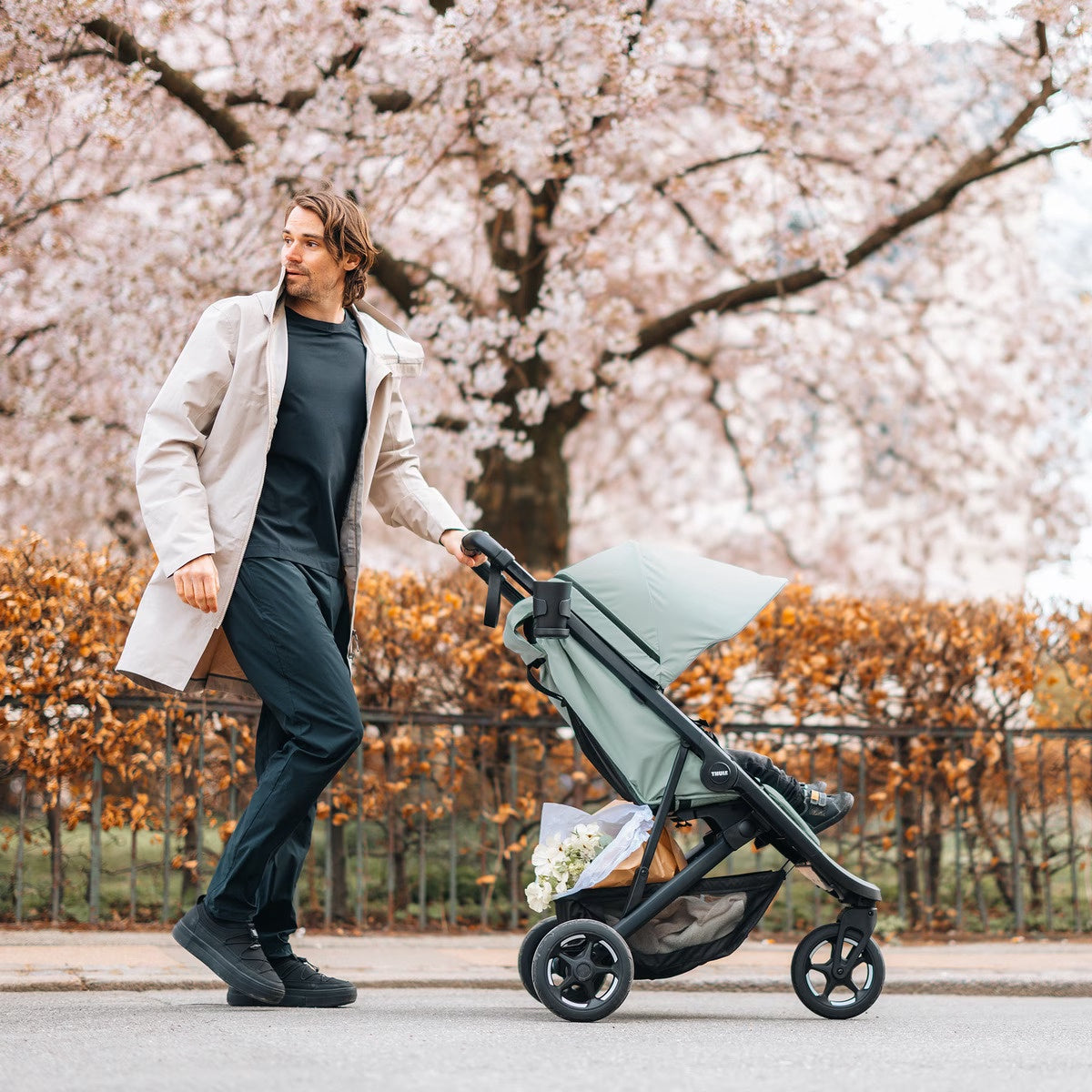 green spring 2 stroller