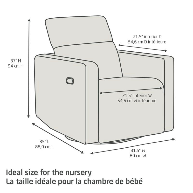 Maxi-Cosi Isla Swivel Glider and Power Recliner - Vanilla