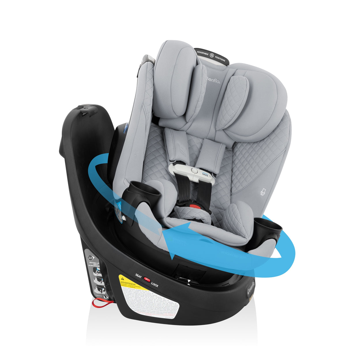 evenflo Gold Revolve360 Slim 2-in-1 Rotational Car Seat with SensorSafe