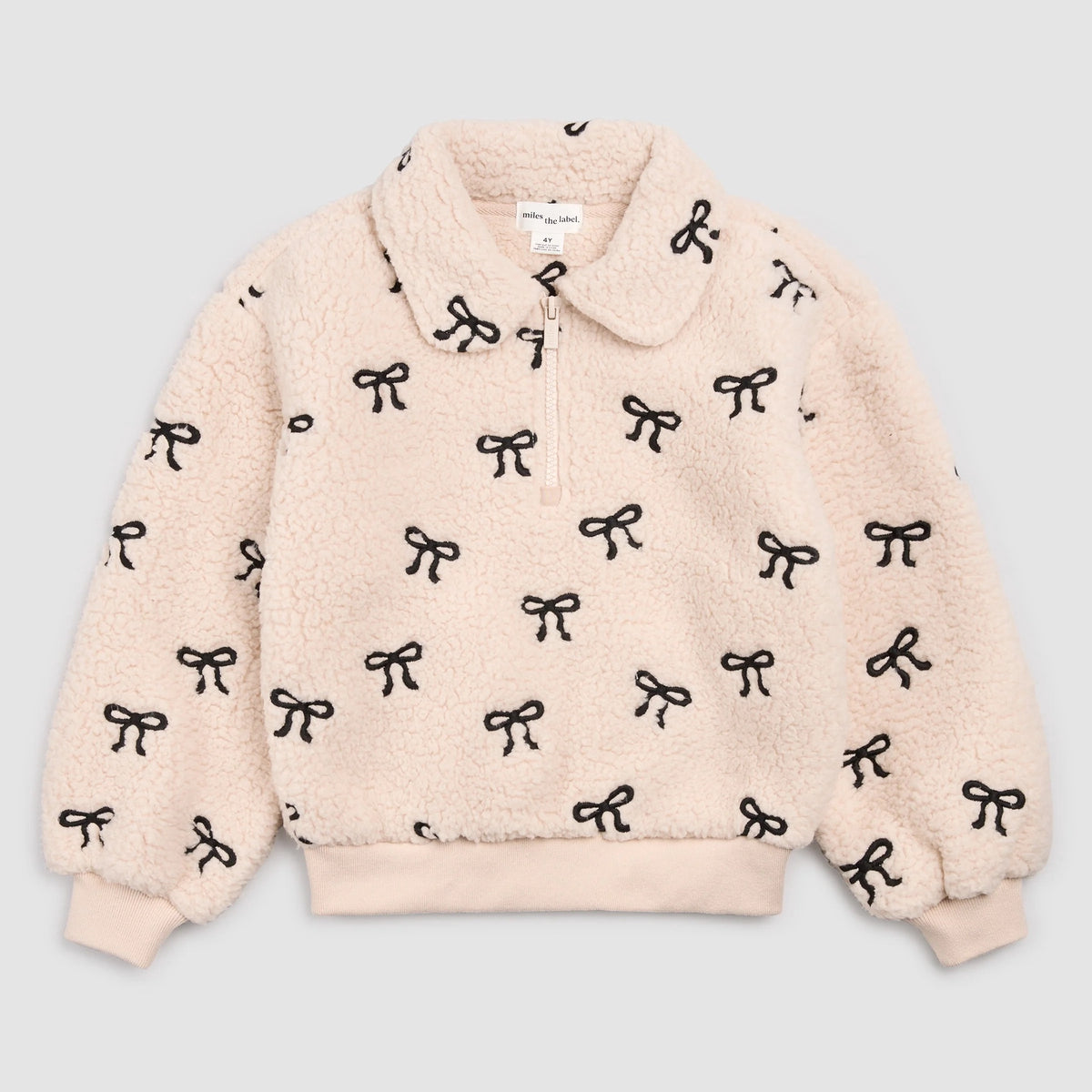 Miles the Label Sherpa Half-Zip Pull-Over - Bows