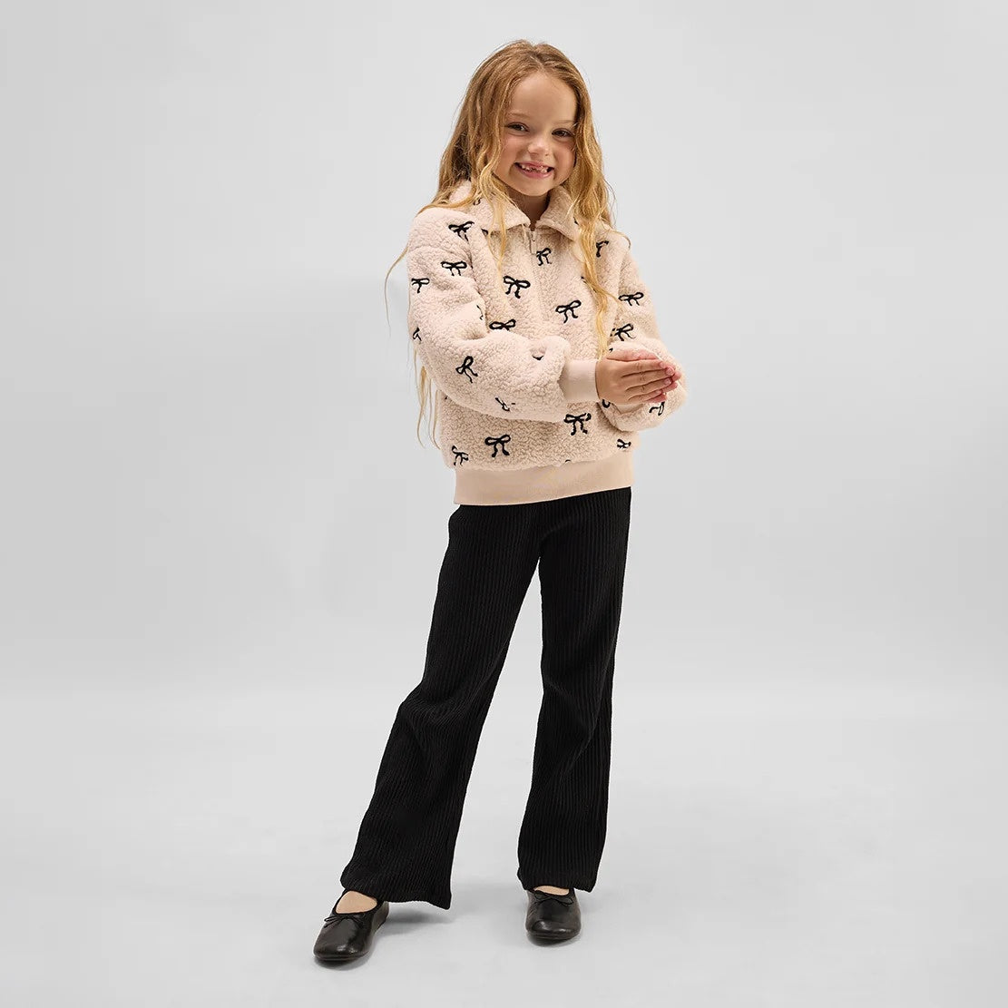 Miles the Label Sherpa Half-Zip Pull-Over - Bows