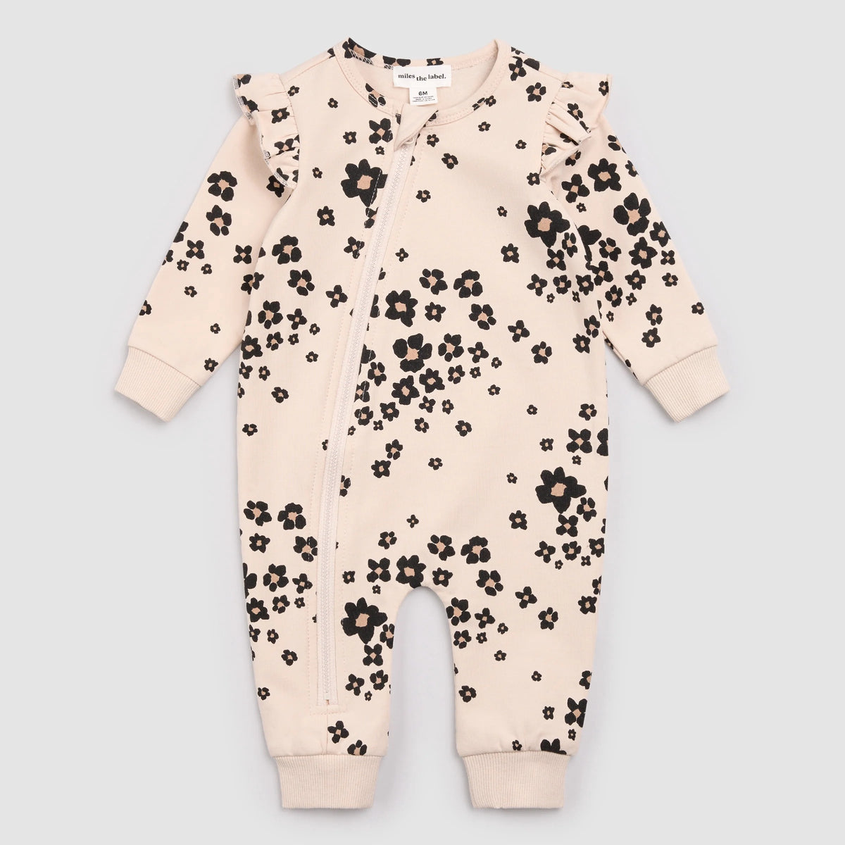Miles the Label Bold Flower Print on Almond Playsuit