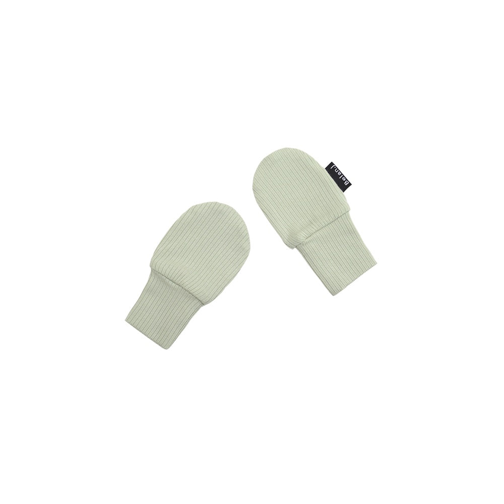 Ribbed Bamboo Non-Scratch Mittens - Misty Sage