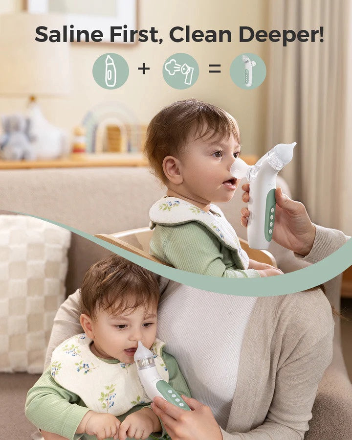 Momcozy BreezyClear 2-in-1 Spray & Suction Electric Nasal Aspirator