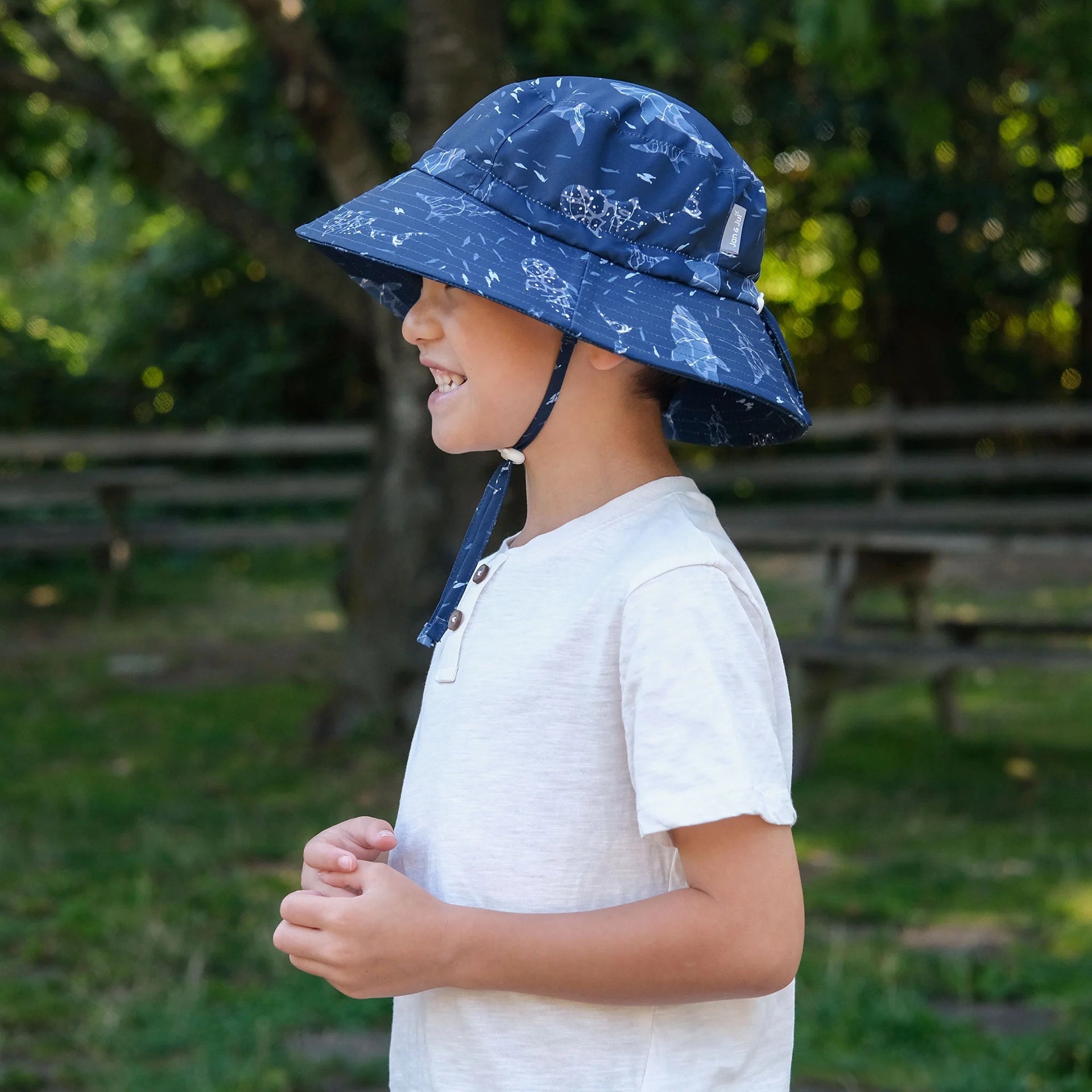 Jan & Jul Aqua-Dry Bucket Hat - Navy Whale Play