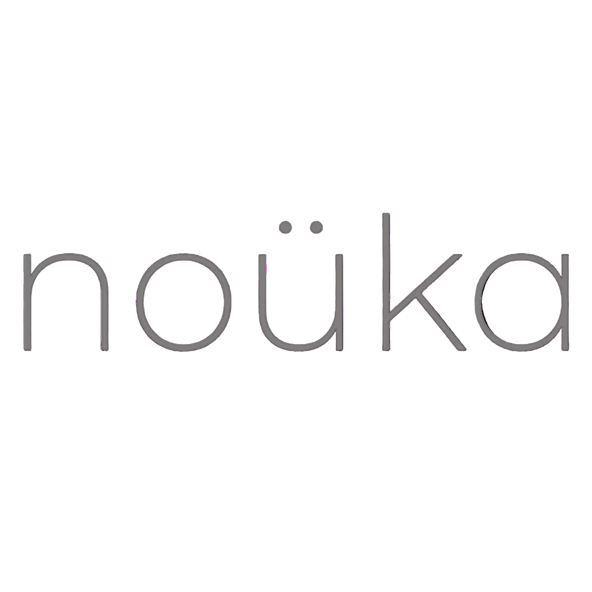 Gray 'noøka' logo on a white background