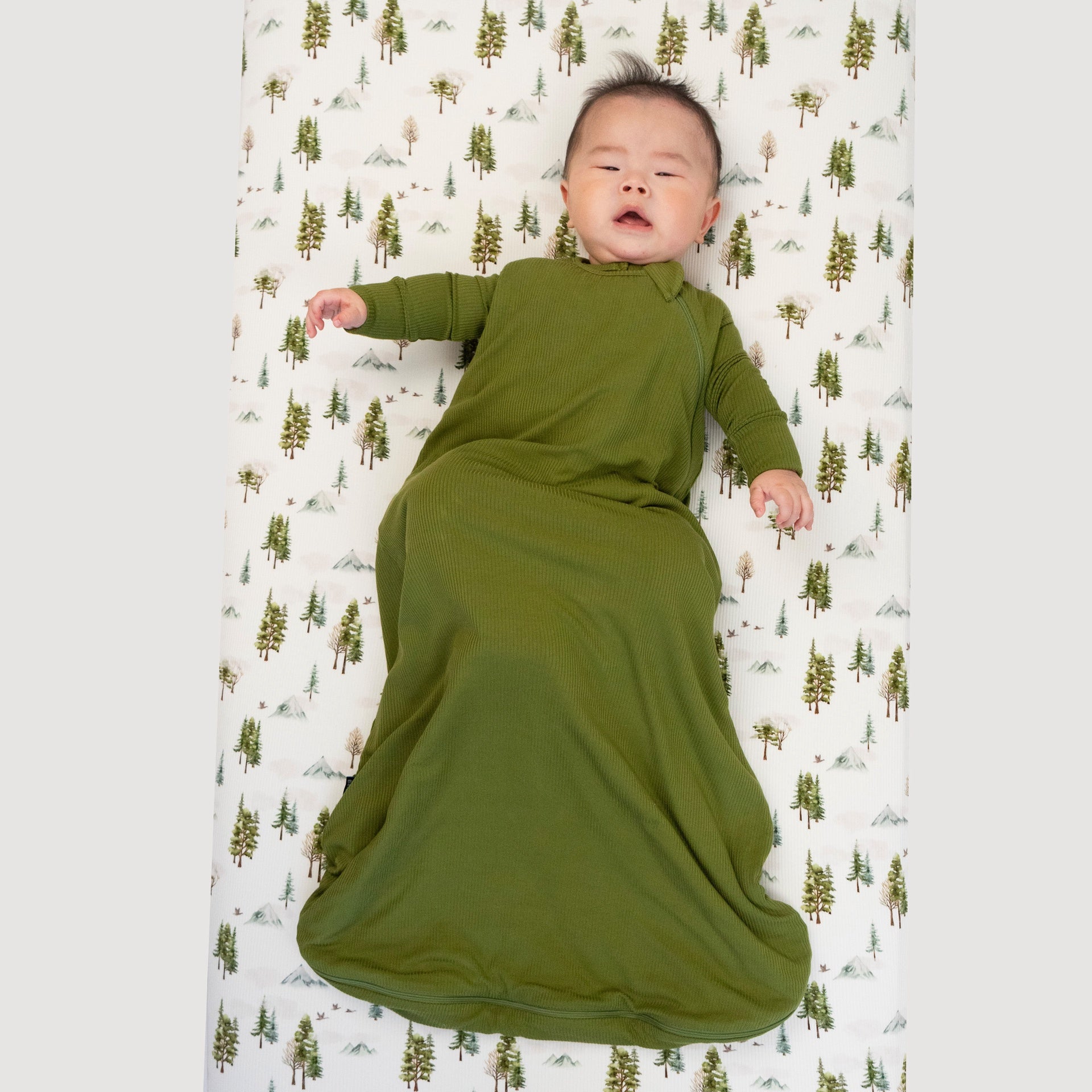 1.0 TOG Ribbed Bamboo Sleep Sack - Olive Green