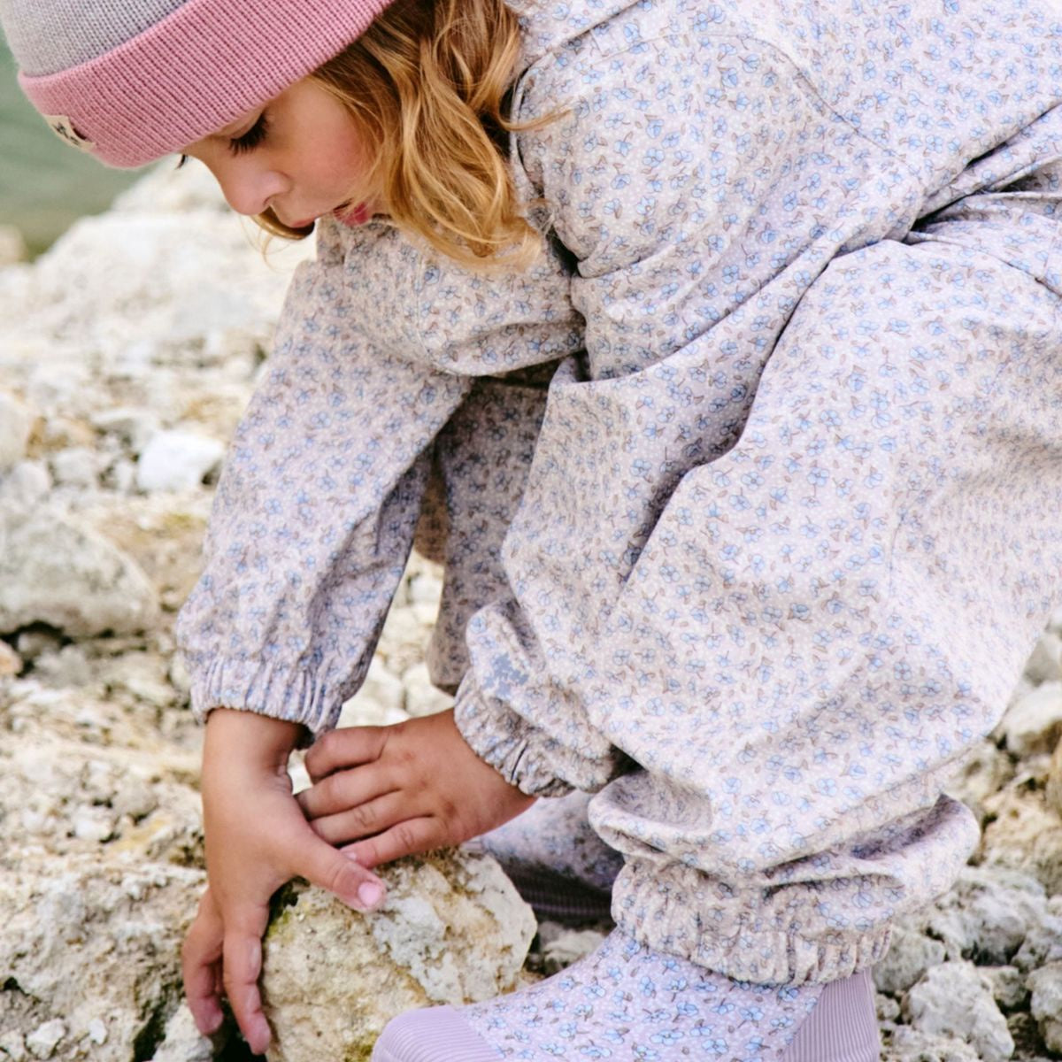 Wheat Ollo Jacket - Lilac Blue Flowers
