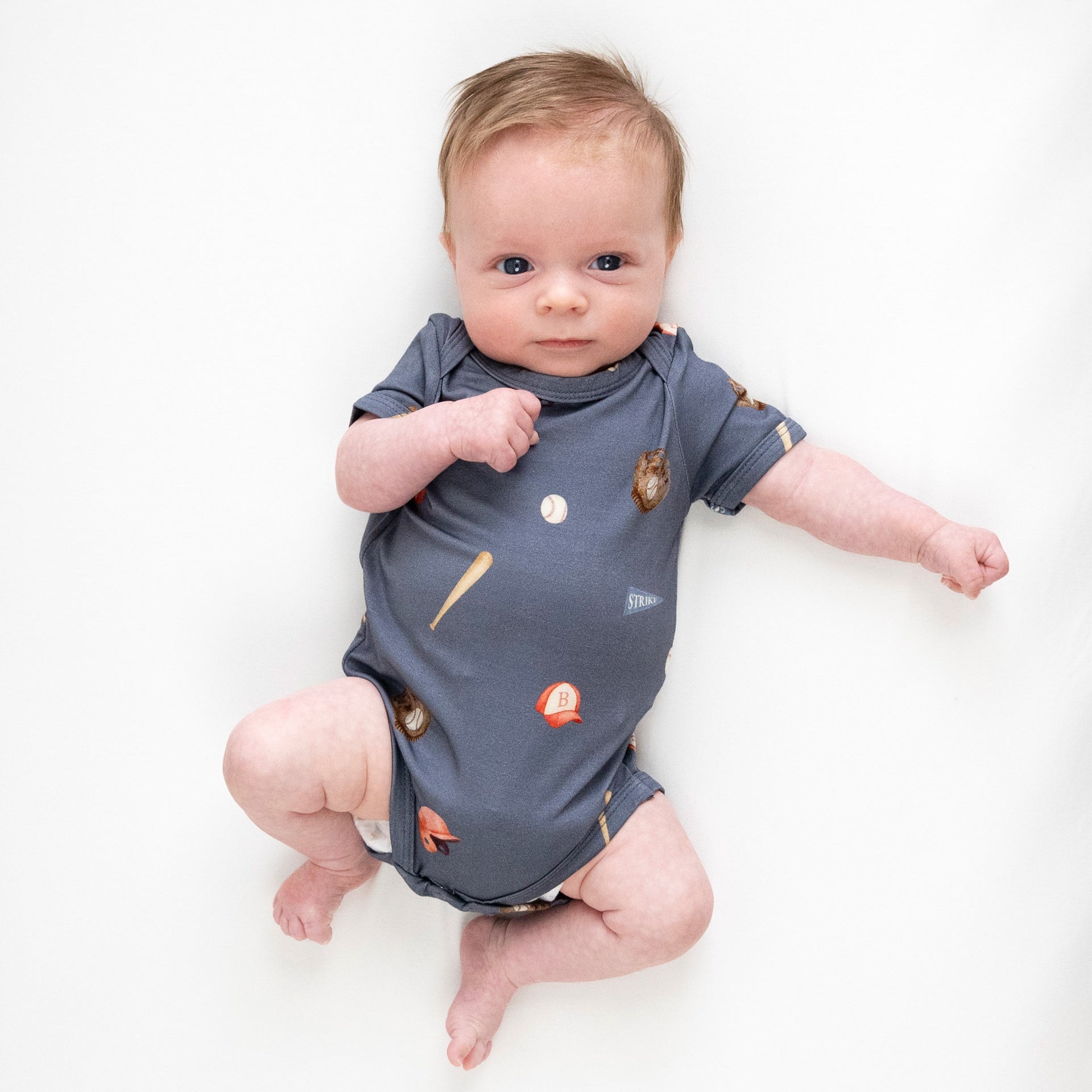 Short Sleeves Onesie - Baseball