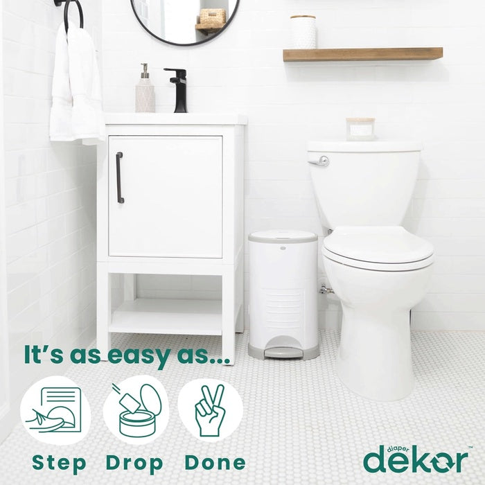 Dekor Eko Plus Diaper Pail - White