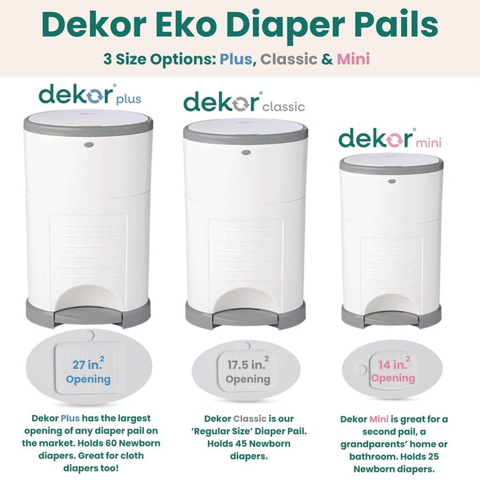 Dekor Eko Plus Diaper Pail - White
