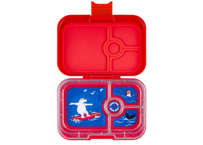 Yumbox Panino 4 Compartments - Roar Red With Polar Bear Tray