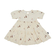 Short Sleeves Tiered Dress - Bunnies