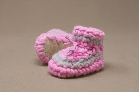 Padraig Cottage Slippers - Pink Stripe