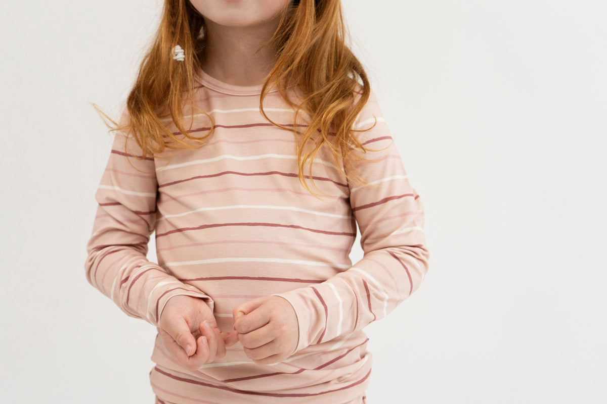 L/S PJ Set - Pink Stripes