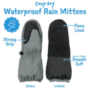 Jan & Jul Cozy-Dry Rain Mittens - Dusty Pink