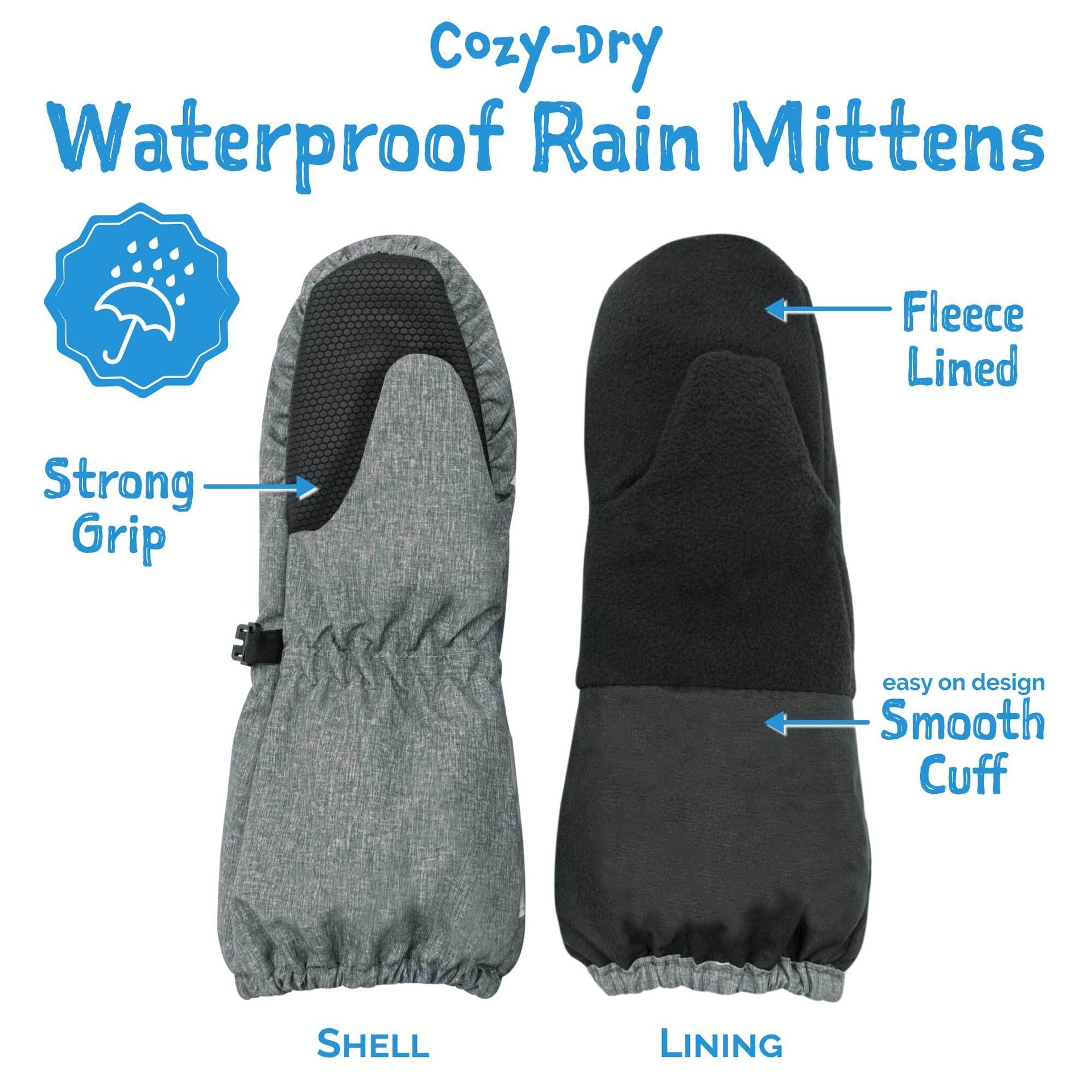Jan & Jul Cozy-Dry Rain Mittens - Dusty Pink