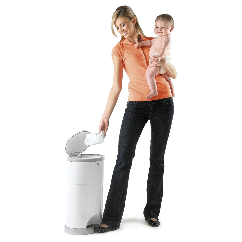 Diaper Dekor Plus Diaper Pail Disposal System - White