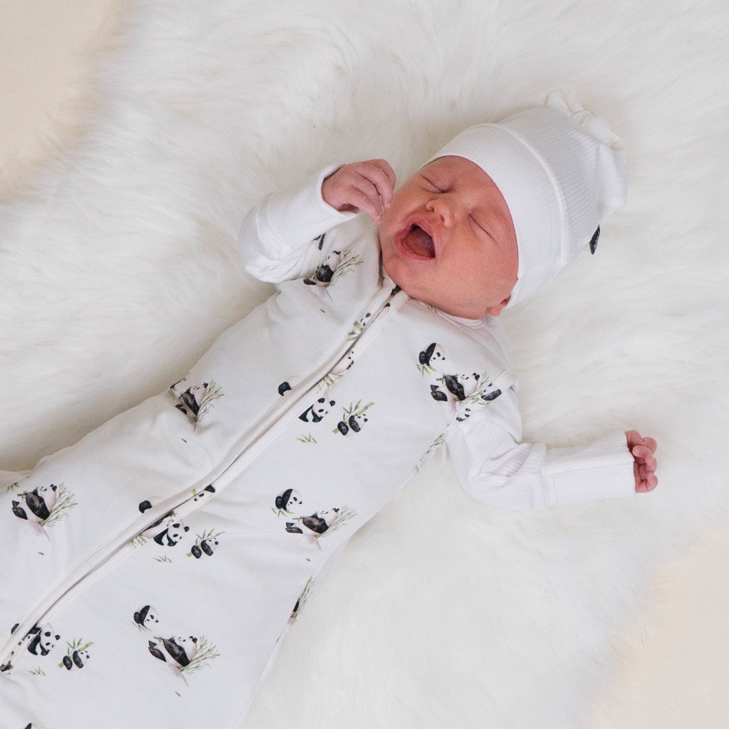 Ribbed Bamboo Knotted Hat - Rice