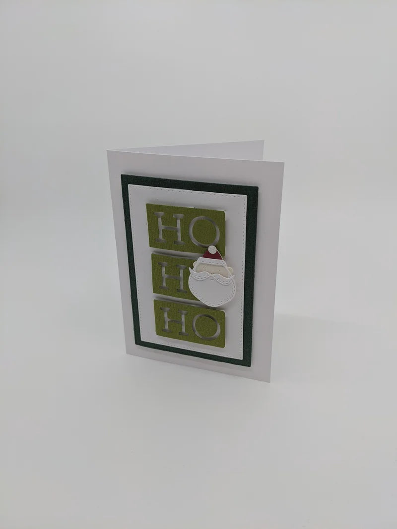 Lovely Paper Design Ho Ho Ho Christmas Card