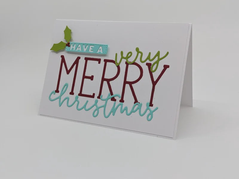 Lovely Paper Design Very Merry Christmas Card