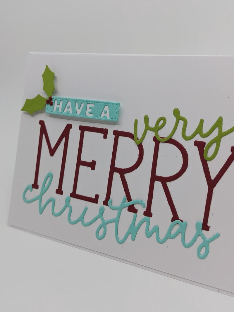 Lovely Paper Design Very Merry Christmas Card