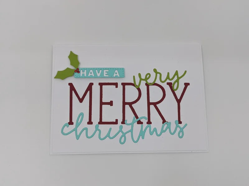 Lovely Paper Design Very Merry Christmas Card