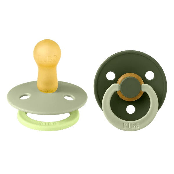 BIBS Pacifier Studio Colour 2 PACK Fusion Latex - Sage Hunter Green Mix
