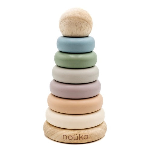 noüka Wood and Silicone Stacker