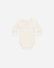 Quincy Mae Side Snap Bodysuit - Fleur